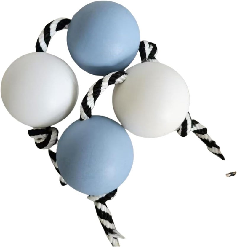 beyomanch 2 Pairs Kush Kash Shakers, Kashaka Shakers, Kush Kash Asalato Rhythmic Ball, Kashaka Hand Musical Instrument for Men and Women (11-Frosted Blue&White) - Image 1